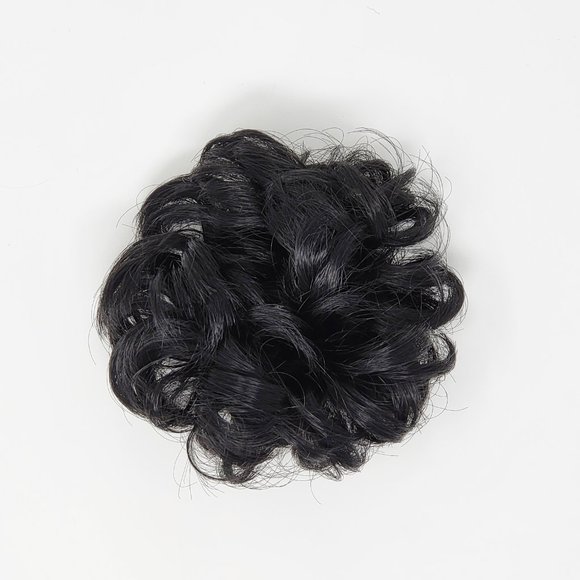 Curly Messy Hair Bun, Synthetic Hair Scrunchie, Hair Bun Pony Tail - Picture 1 of 4